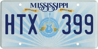 MS license plate HTX399