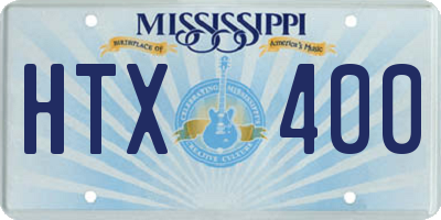MS license plate HTX400