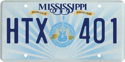 MS license plate HTX401