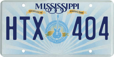 MS license plate HTX404