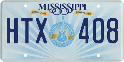 MS license plate HTX408