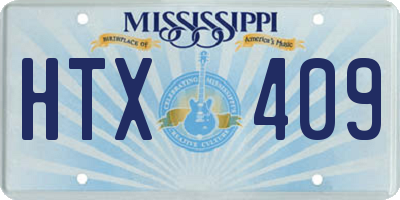MS license plate HTX409