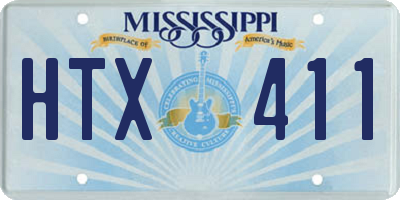MS license plate HTX411