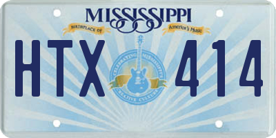 MS license plate HTX414