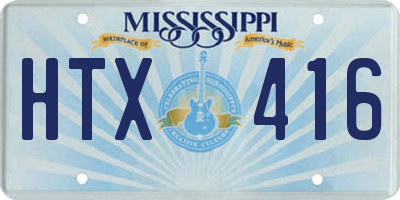 MS license plate HTX416
