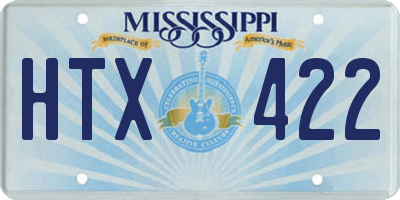 MS license plate HTX422