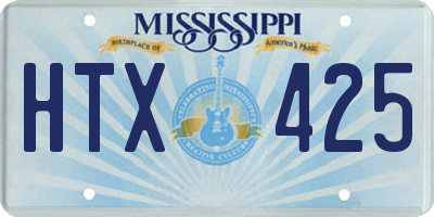 MS license plate HTX425