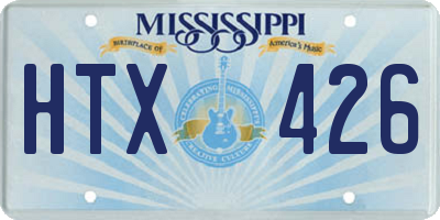 MS license plate HTX426