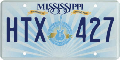 MS license plate HTX427