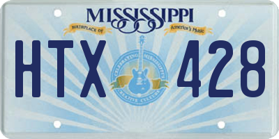 MS license plate HTX428