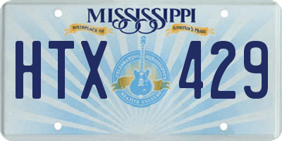 MS license plate HTX429