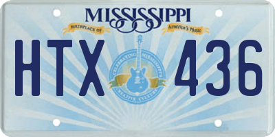 MS license plate HTX436