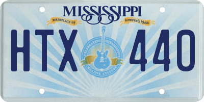 MS license plate HTX440