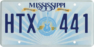 MS license plate HTX441