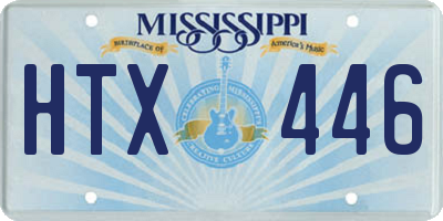 MS license plate HTX446