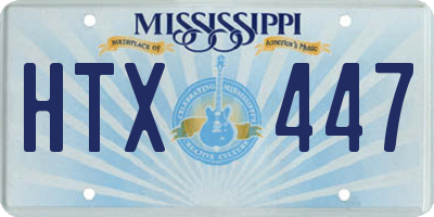 MS license plate HTX447