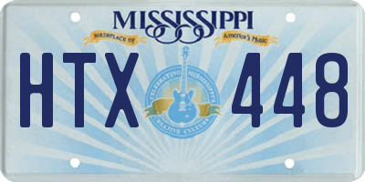 MS license plate HTX448