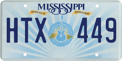 MS license plate HTX449