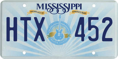 MS license plate HTX452