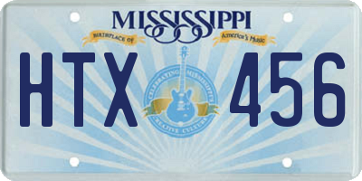 MS license plate HTX456