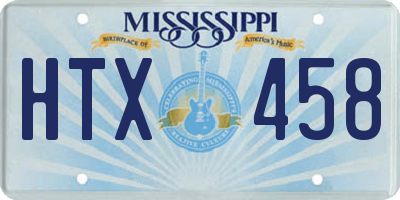 MS license plate HTX458