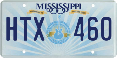 MS license plate HTX460