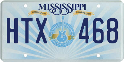 MS license plate HTX468