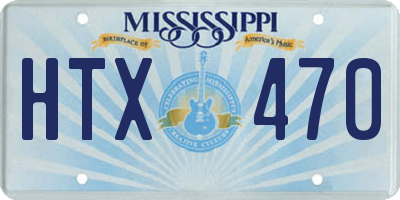 MS license plate HTX470