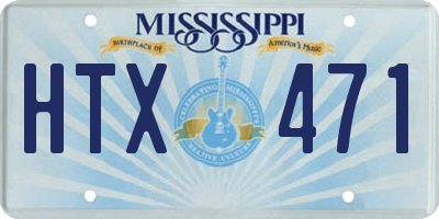 MS license plate HTX471