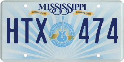 MS license plate HTX474