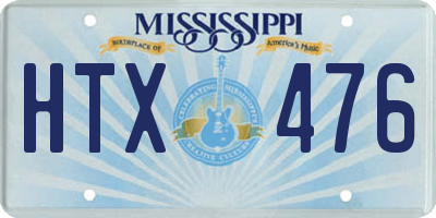 MS license plate HTX476