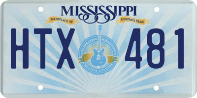 MS license plate HTX481