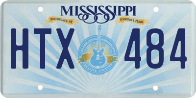 MS license plate HTX484