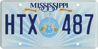 MS license plate HTX487