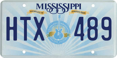 MS license plate HTX489