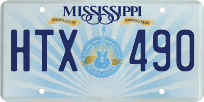 MS license plate HTX490