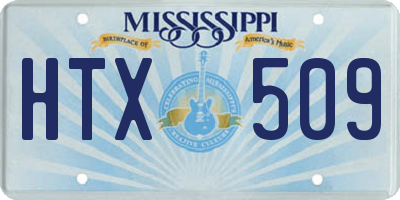 MS license plate HTX509