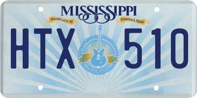 MS license plate HTX510