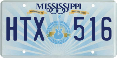 MS license plate HTX516