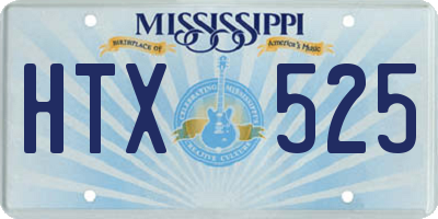 MS license plate HTX525