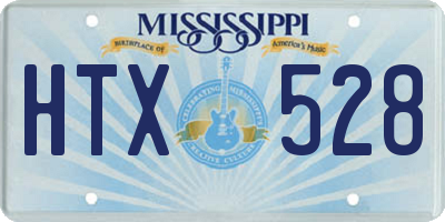 MS license plate HTX528