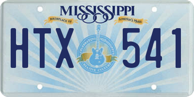 MS license plate HTX541