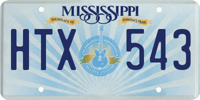 MS license plate HTX543
