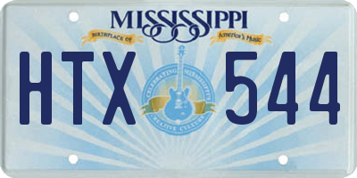 MS license plate HTX544
