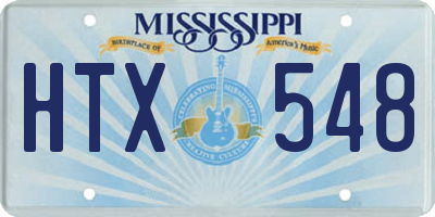MS license plate HTX548