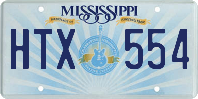 MS license plate HTX554