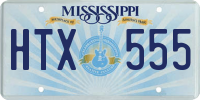 MS license plate HTX555