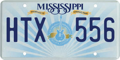 MS license plate HTX556