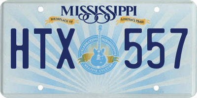MS license plate HTX557