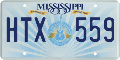 MS license plate HTX559